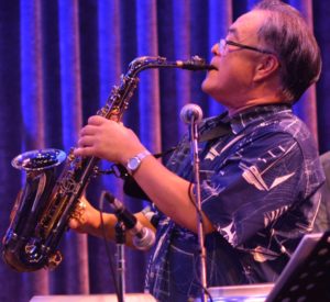 Steve Nakano (sax, flute, clarinet, congas - Angelicas 7-14 show)
